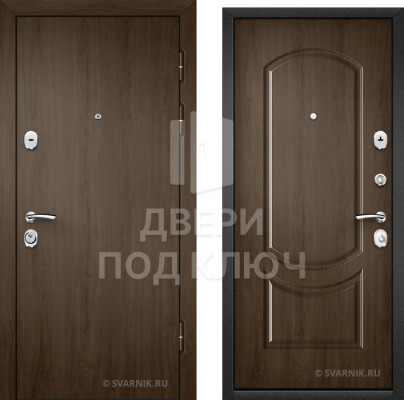 Металлическая входная левая дверь с МДФ в дом ДПК-3220